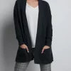 Deals 🎉 MKM Knitwear Design Loose Cardigan In Pockets In Graphite 😉