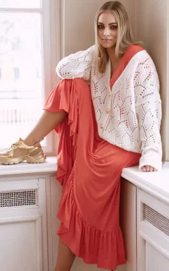 Flash Sale 🥰 Makadamia Cream V Neck Sweater Fastened With Gold Buttons 🛒