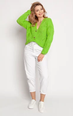 Best deal ⌛ MKM Knitwear Design Loose Spring Cardigan In Green 🎉
