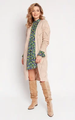 Top 10 🔥 MKM Knitwear Design Loose Long Cardigan In Beige 🤩