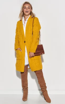 Discount 🌟 Makadamia Mustard Cardigan In Braids 😉