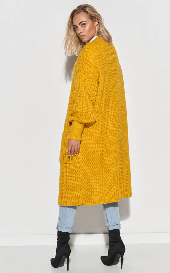 Top 10 โญ Makadamia Mustard Long Cardigan Fastened With Buttons ๐ - Image 4