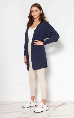 Outlet 🥰 Lanti Lightweight Long Cardigan In Navy Blue 👍