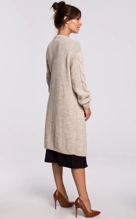 Outlet β MOE Comfy And Cozy Cardigan In Beige π― - Image 3