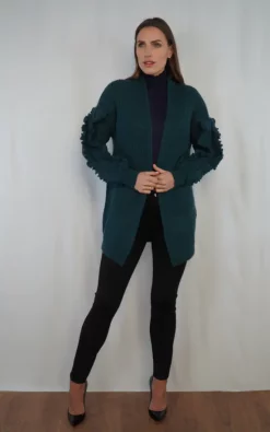 Budget 🧨 Baloot Valentina Cardigan With Pockets Green 🌟
