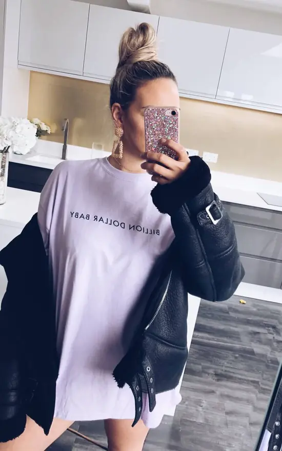 Best Sale π Pharaoh London Billion Dollar Baby Lilac Tee β - Image 4