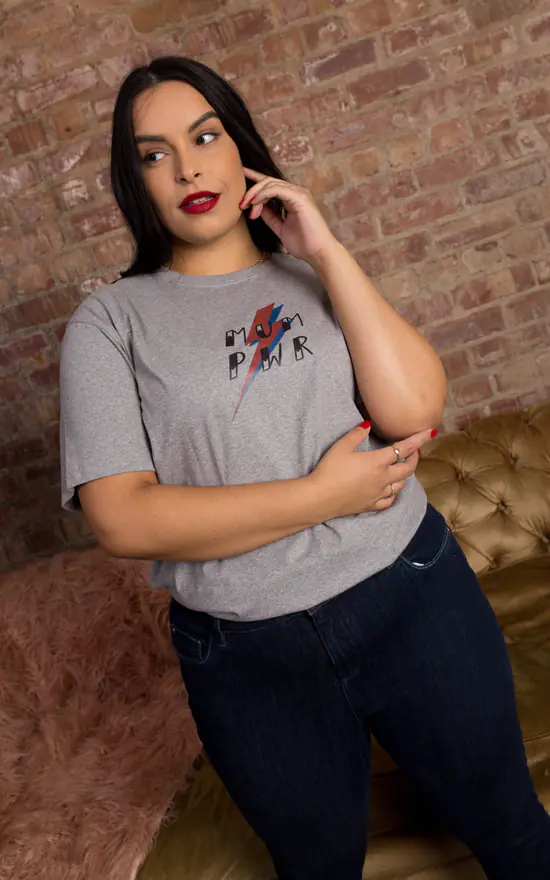 Best deal ๐ฅ Rock On Ruby Oversized Organic T ๐ Shirt With Mum Pwr Slogan ๐ฏ