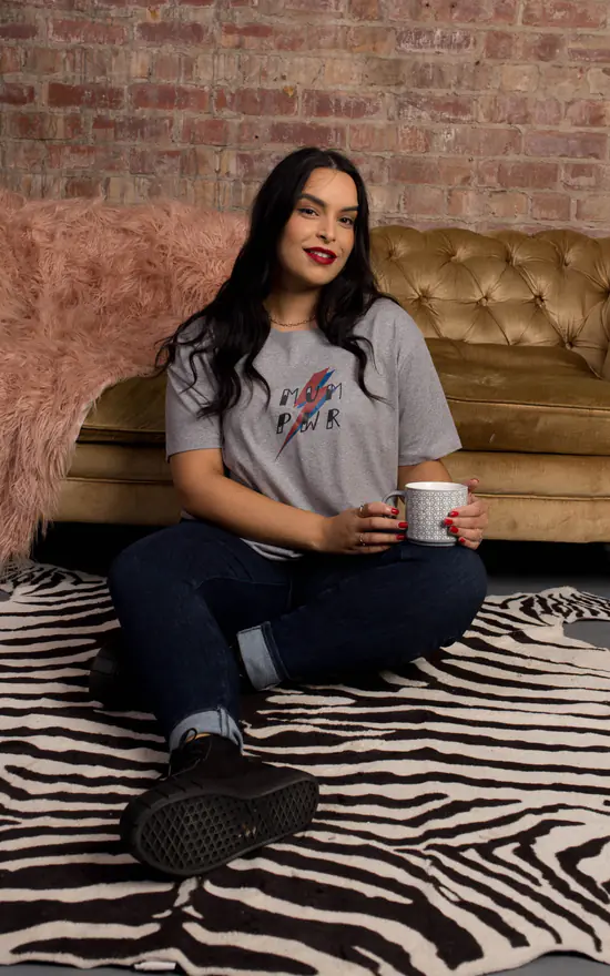 Best deal ๐ฅ Rock On Ruby Oversized Organic T ๐ Shirt With Mum Pwr Slogan ๐ฏ - Image 2