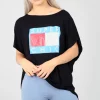 Wholesale 🌟 Oops Fashion Black Oversized T 👚 Shirt With Super Chic Slogan 🛒