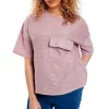 Flash Sale 💯 LOES House Oversized Box Pocket Top In Dusty Pink ✨