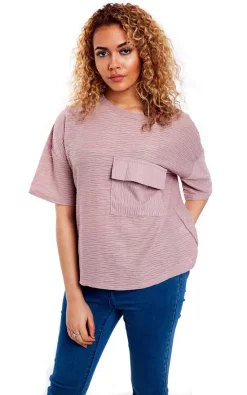 Flash Sale 💯 LOES House Oversized Box Pocket Top In Dusty Pink ✨