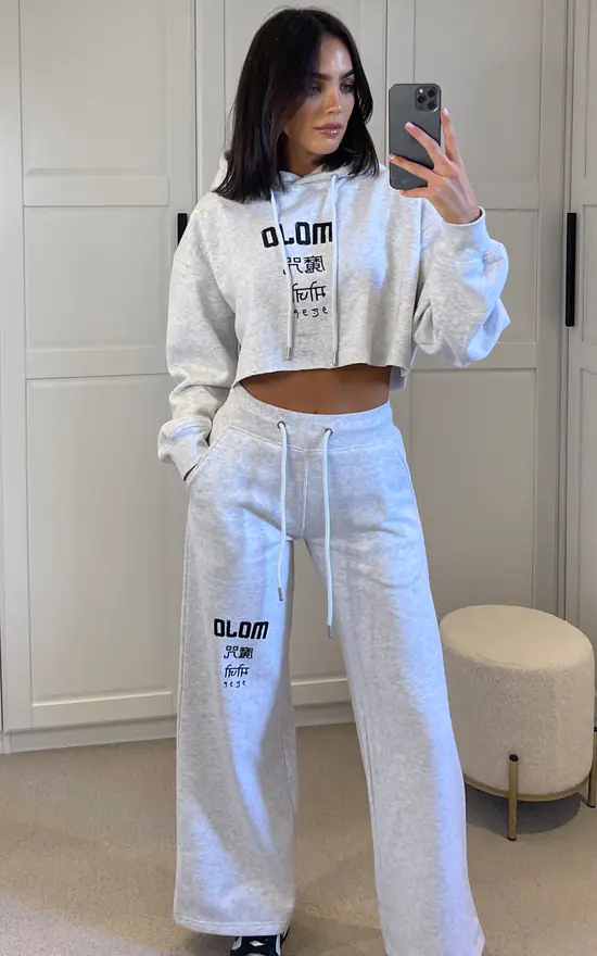 Deals ๐ JMOJO Grey Marl Mojo Crop Hoodie ๐ - Image 4