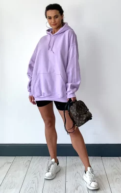 Wholesale ✔️ Pharaoh London Ultimate Oversized Boyfriend Hooded Sweater Lilac ⌛