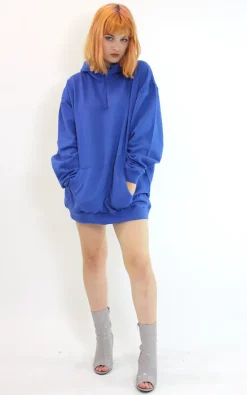 New ⭐ Save The People Oversized Hoodie In Royal Blue Jumper 👗 Dress 😍