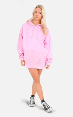 Best deal 🧨 The Left Bank Baby Pink Cosy Warm Oversized Hoodie Jumper 👗 Dress 😍