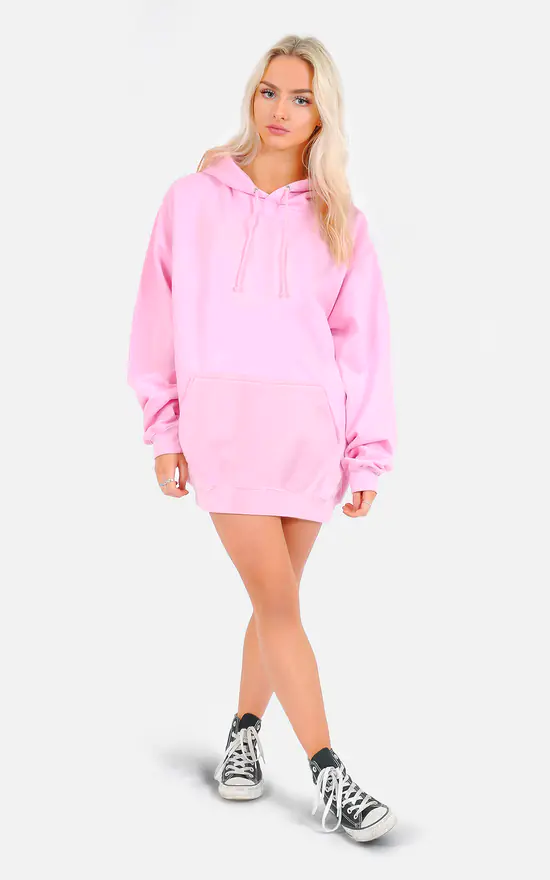 Best deal ๐งจ The Left Bank Baby Pink Cosy Warm Oversized Hoodie Jumper ๐ Dress ๐