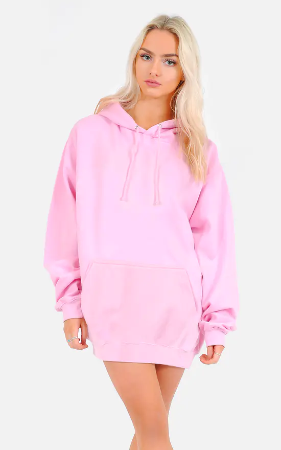 Best deal ๐งจ The Left Bank Baby Pink Cosy Warm Oversized Hoodie Jumper ๐ Dress ๐ - Image 2