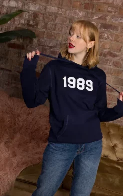 Budget 🧨 Rock On Ruby Oversized Navy Hoodie With Personalised Year ✔️