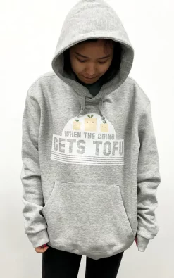Outlet 🧨 Batch1 'When The Going Gets Tofu' Slogan Hoodie In Grey ✔️
