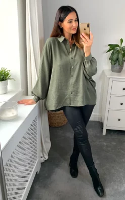 Best deal 😍 APRICOT Khaki Oversized Batwing Airflow 👚 Shirt 🎉